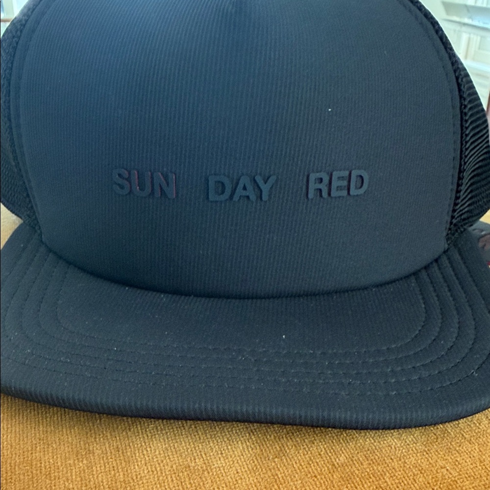 SUN DAY RED Black Embossed Trucker Cap - Men Grooming Accessory